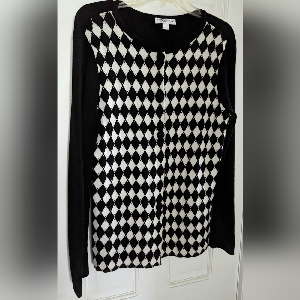 PENDLETON Button Up Sweater, sz Med